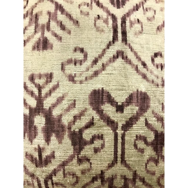 Purple Silk Ikat Pillows - a Pair For Sale - Image 4 of 5