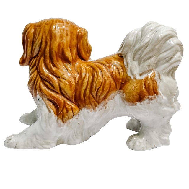 Vintage Continental Terracotta Cavalier King Charles Spaniel Dog Figurines - A Pair For Sale - Image 4 of 13