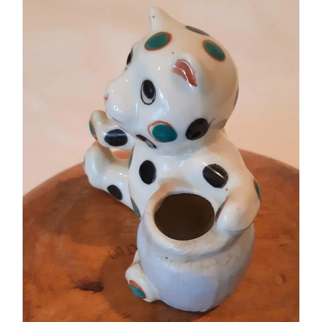 Mid-Century Modern Vintage Mid Century Bear Cat Porcelain Toothpick Holder For Sale - Image 3 of 8