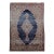 Vintage Persian Kashan Area Rug, Hand-Knotted Wool, Navy, Ivory For Sale