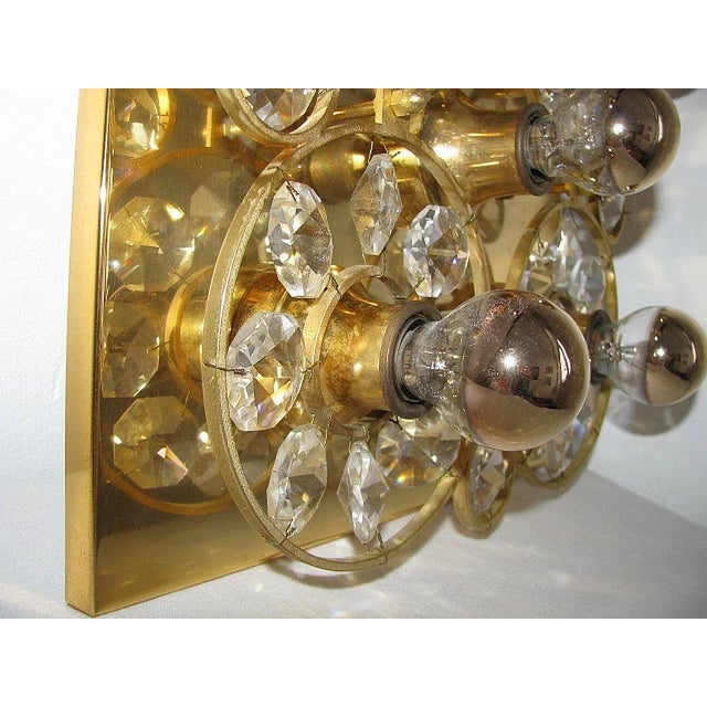 Gold and Crystal Glass Sconce, 1960s For Sale - Image 17 of 18