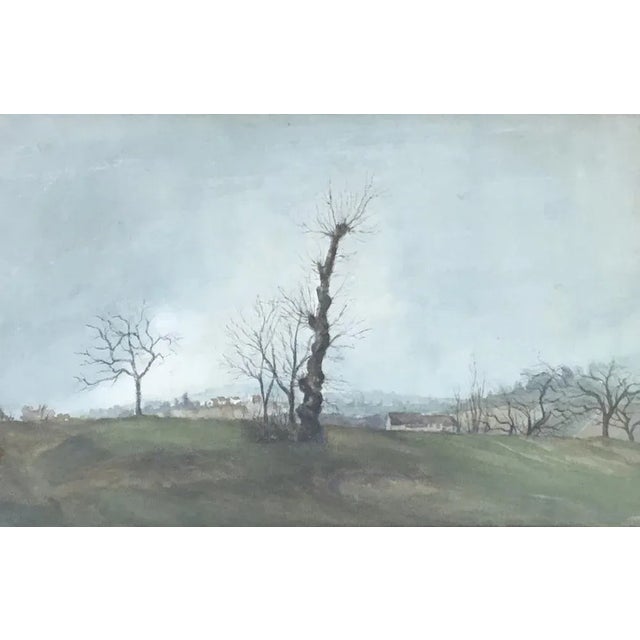 Eugène Louis Martin, Paysage automnal, 1909, Watercolor on Paper, Framed For Sale - Image 9 of 9