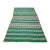 Vintage American Southwestern Blanket, Handwoven Stripe Pattern, Green & Ivory, 5’ X 8’ For Sale