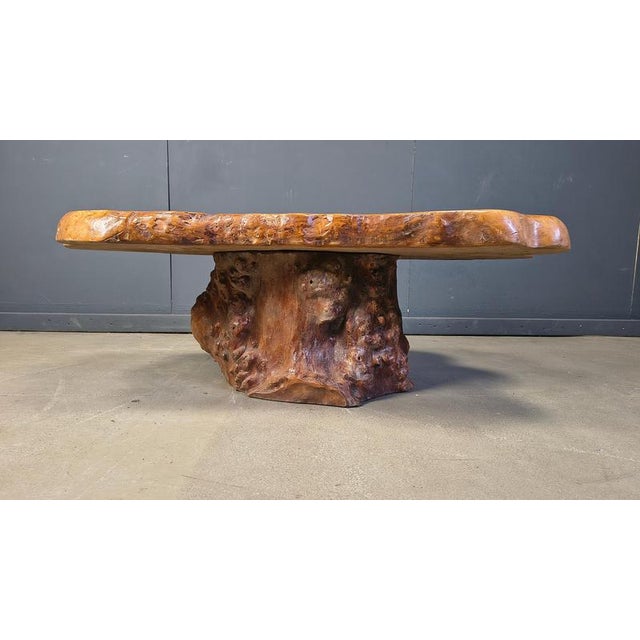 Freeform Coffee Table in Elm, 1970s For Sale - Image 10 of 15