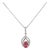 Aaa Padparadscha Sapphire Pendant With Natural Diamond Accents: Solid 14k Gold For Sale