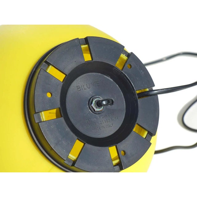 1980s Yellow Baloon Table Lamp by Yves Christin for Bilumen, 1984 For Sale - Image 5 of 6