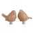 Stoneware Bird Lamp Finials on Brass Hardware - a Pair For Sale