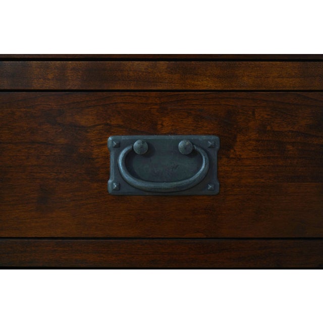 Wood Michaels Arts & Crafts Mission Style Cherry 12 Drawer Dresser For Sale - Image 7 of 17