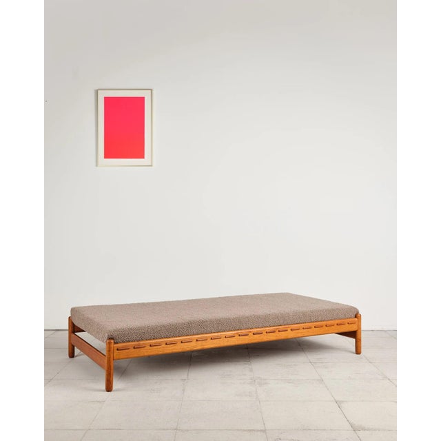 1960s Daybed in Teak and Bouclé Upholstery, Denmark, 1960s For Sale - Image 5 of 17
