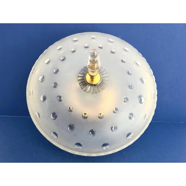 Transparent Deco Cut Glass Ceiling Light, 1940s For Sale - Image 8 of 18