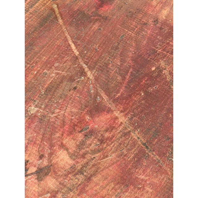 Antique Chinese Red Painted Wooden Trunk For Sale - Image 10 of 12