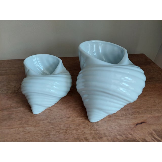 Vintage Kpm Porcelain Shell Planters- Set of 2 For Sale - Image 10 of 10