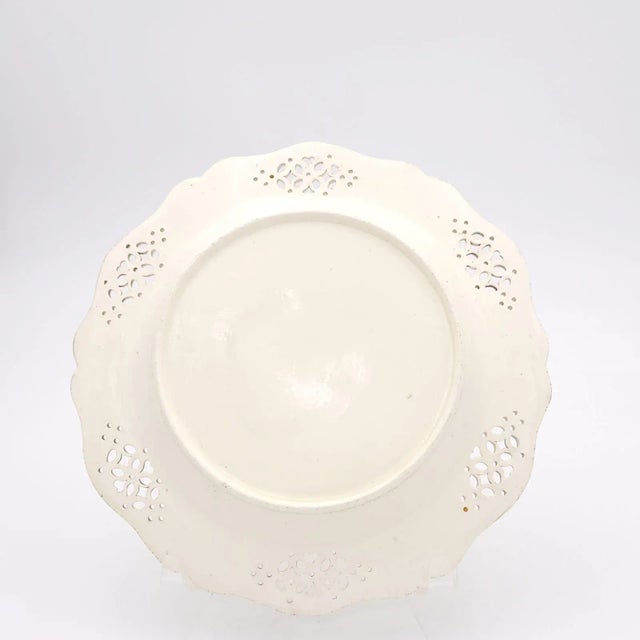 19th Century Pierced Creamware Plate, England Circa 1860 For Sale - Image 4 of 6