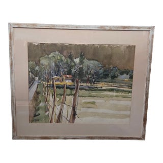 1970s Wayne Dean Water Color Listed Artist Juried Shows For Sale