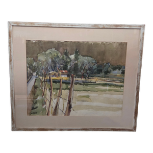 1970s Wayne Dean Water Color Listed Artist Juried Shows