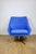 Vintage Jade Series Swivel Lounge Chair with Blue Cornflower Velvet Upholstery, GDR, 1970s For Sale - Image 6 of 11