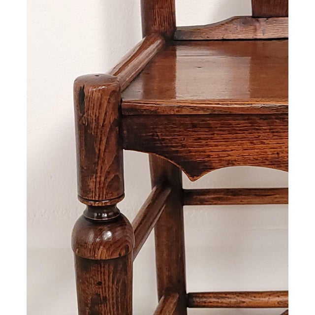Set of Six Oak Lancashire English Chairs, 19th Century or Earlier For Sale - Image 12 of 12