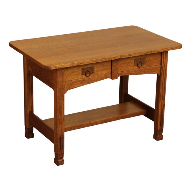 Stickley Brothers Antique Mission Oak Library Table For Sale