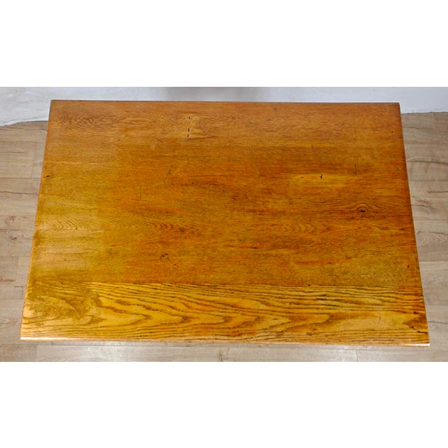 Wood Vintage Military Desk in Oak, 1930s For Sale - Image 7 of 16
