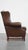 Large English Dark Brown Smooth Cow Leather Chesterfield Wing Chair For Sale - Image 3 of 14