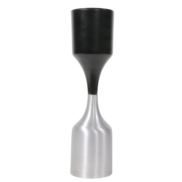 Mid 20th Century Mid 20th Century Danish Modern Stainless Steel and Black Ebonized For Sale - Image 5 of 6