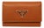 Prada Tobacco Saffiano Leather Portamon Key Case Card Holder, 2016. For Sale