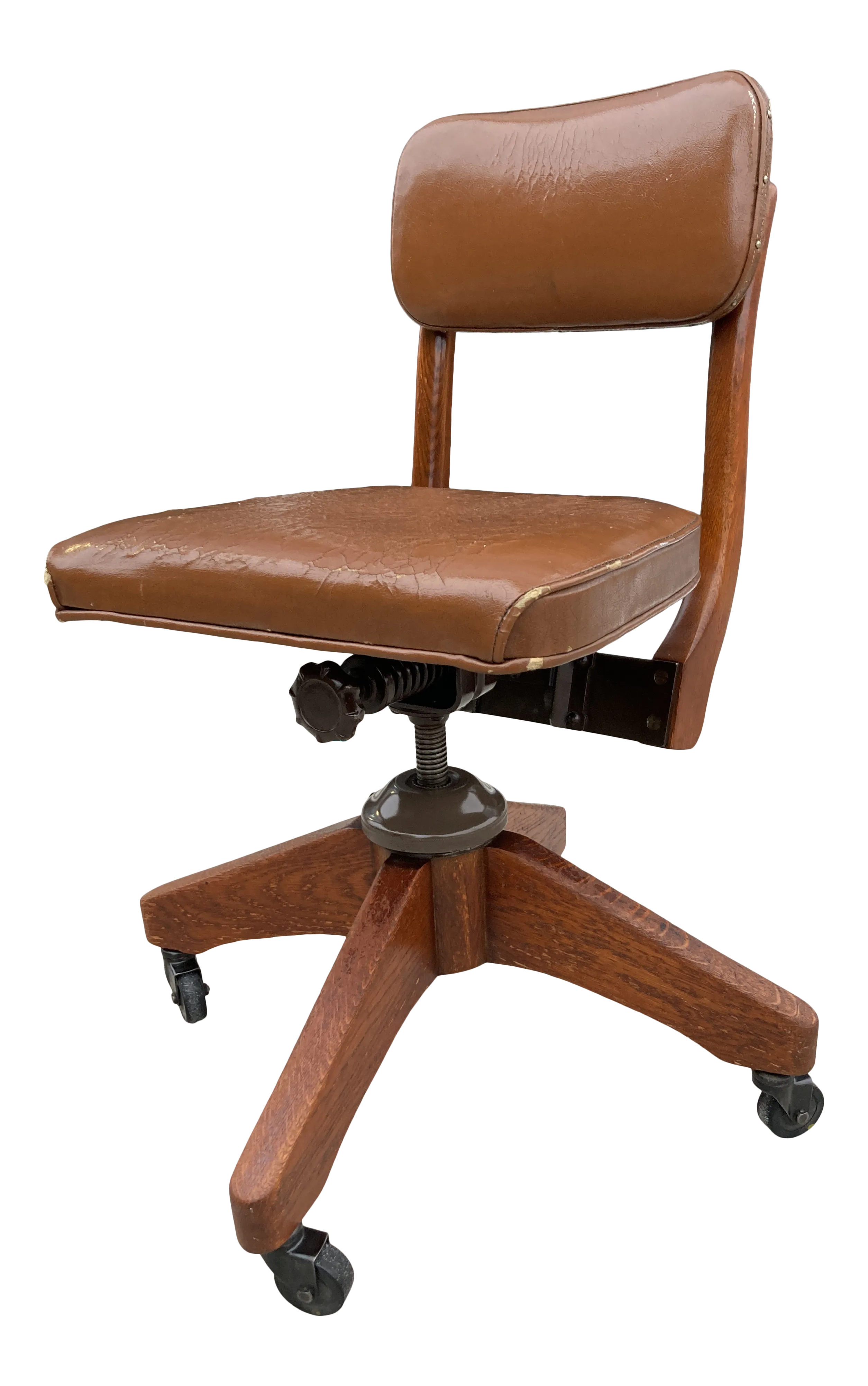 Gunlocke Style Swivel-Tilt Desk Chair From Marble Chair