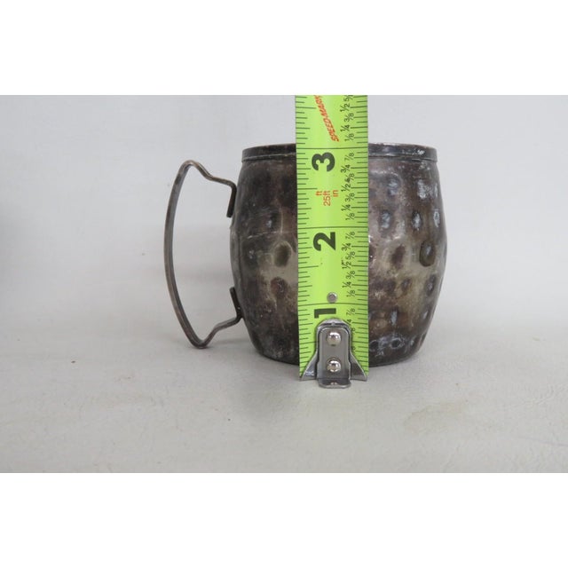 Gray World Tableware MM 100 Hammered Moscow Mule Mug 14oz Metal Cup With Handle For Sale - Image 8 of 10
