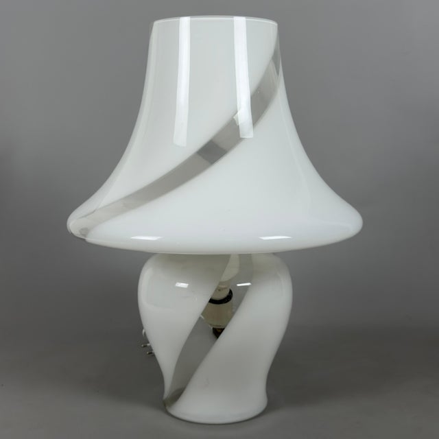Large Modern Mushroom Table Lamp in Murano Glass from De Majo, 1970s For Sale - Image 4 of 12