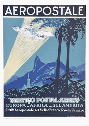 2005 Aeropostale - Serviço Postal Aereo (1920s) Lithograph Poster Reissue