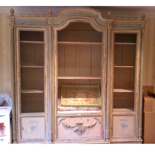 1920s Gorgeous French Provincial Etagere Cabinet For Sale - Image 4 of 5