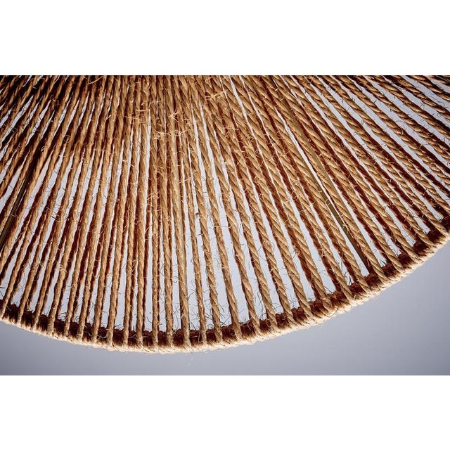 UFO Disc Pendant with Teakwood Centerpiece from Temde Leuchten, Germany, 1970s For Sale - Image 12 of 17