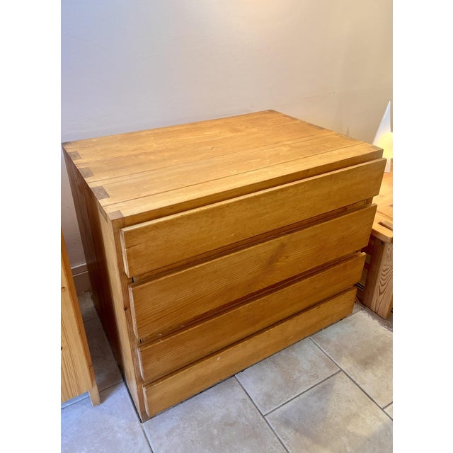 Wood Chest of Drawers from Maison Regain, 1980s, in Good conditions. Designed 1980 to 1989 This piece is attributed to the...
