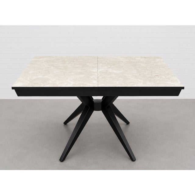 Mid-Century Modern Atomic Mid Century Modern Ebonized Dining Table, C. 1950's For Sale - Image 3 of 11