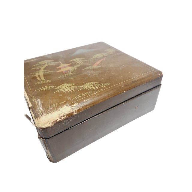 Japanese Lacquerware Box, 1950s For Sale - Image 3 of 11