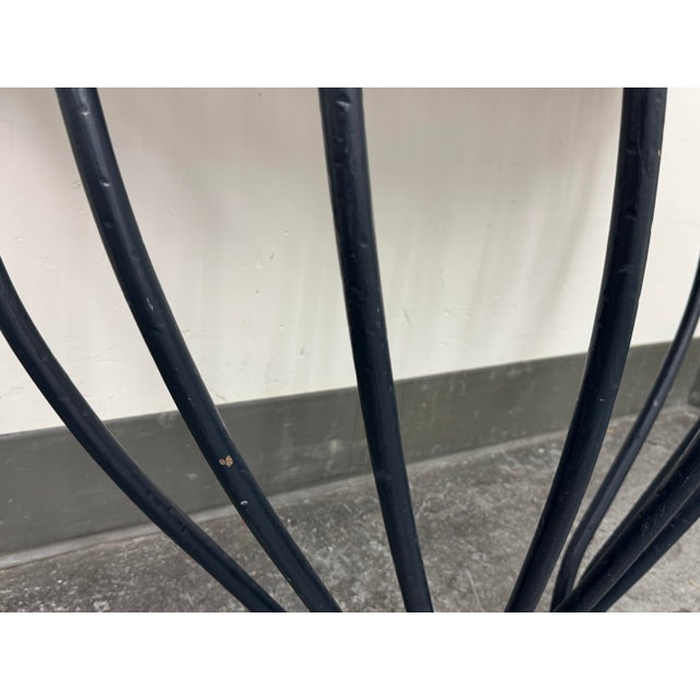 Restoration Hardware Hayrack Cast Iron Demilune Console Table For Sale - Image 9 of 12