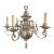 1900 Caldwell Silver Plated Small Chandelier 6 Lights For Sale