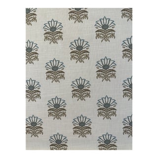Thibaut Anna French Milford Cotton Linen Blend Fabric in Spa Blue 2 6/8 Yards For Sale