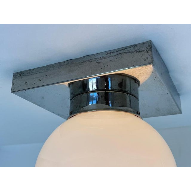 Bauhaus Chrome and Glass Ceiling Lamps, 1930s, Set of 2 For Sale - Image 4 of 9