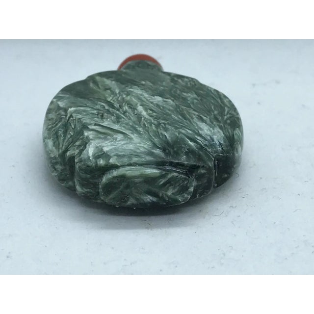 Metal Vintage Seraphinite Snuff Bottle For Sale - Image 7 of 8