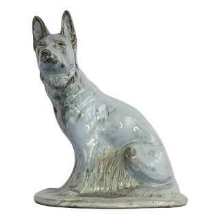 Dog Figurine in Earthenware from Moulin Des Loups Orchies, 1920s For Sale
