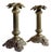 1960s Palm Beach Style Brass Candlesticks - A Pair For Sale