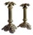 Palm Beach Style Brass Candlesticks, 1960s - A Pair For Sale
