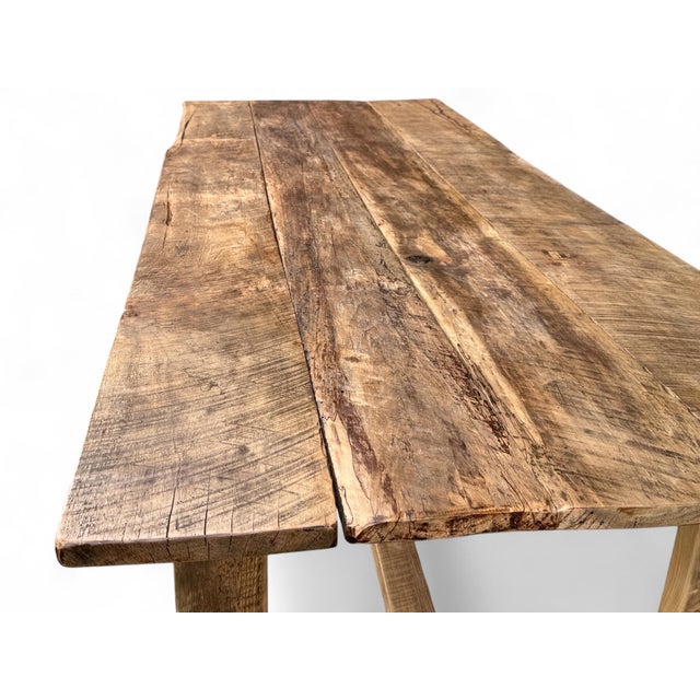 French Farmhouse Dining Table – Reclaimed Wood - 126" For Sale - Image 9 of 9