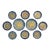 MCM Gump’s Japanese Scalloped Gold Rimmed Imari Floral Porcelain Plates - A 10 Piece Set For Sale