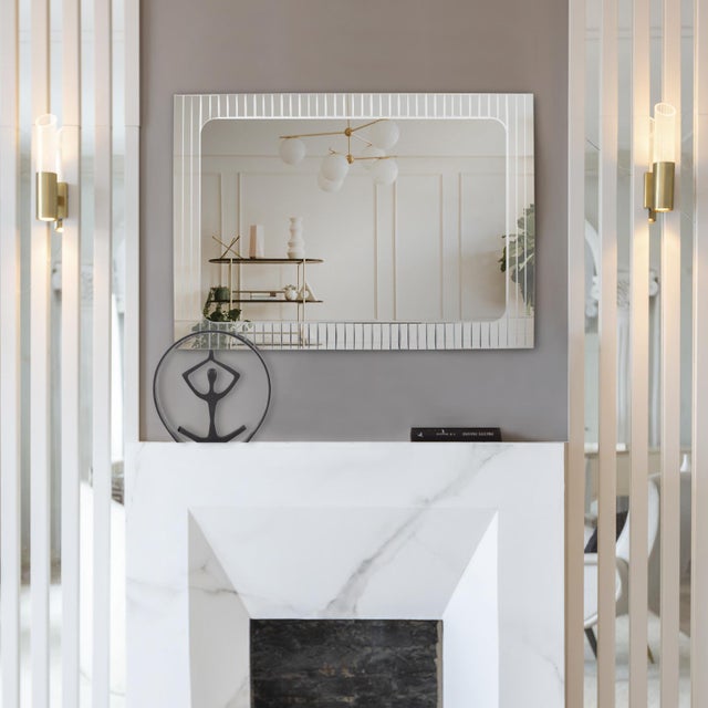 Adoree V Grooved Vanity Mirror For Sale - Image 11 of 11