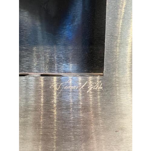 Metal Modern Bio Ethanol Wall Fireplace in Stainless Steel For Sale - Image 7 of 8