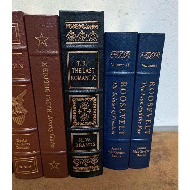 Easton Press leather Books Library of the Presidents. Lot of 9 books to include signed Jimmy Carter. Books are in good...