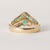 1980s 1980s 18k Gold Emerald Pear Shape and Diamond Channel Set Ring Band, Size 6.5 For Sale - Image 5 of 7