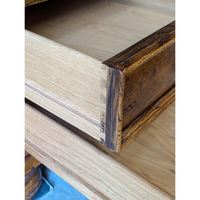 Stickley Antiquities Collection Solid Oak 4-Drawer Shelby Storage Cocktail Coffee Table For Sale - Image 9 of 10